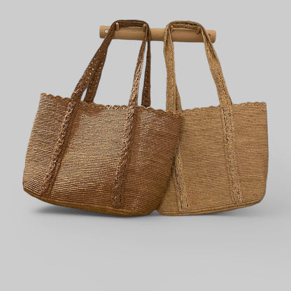 Panier en raphia, Mia thé foncé