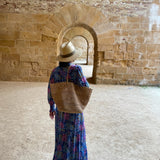 Sac en raphia Moon, taille L