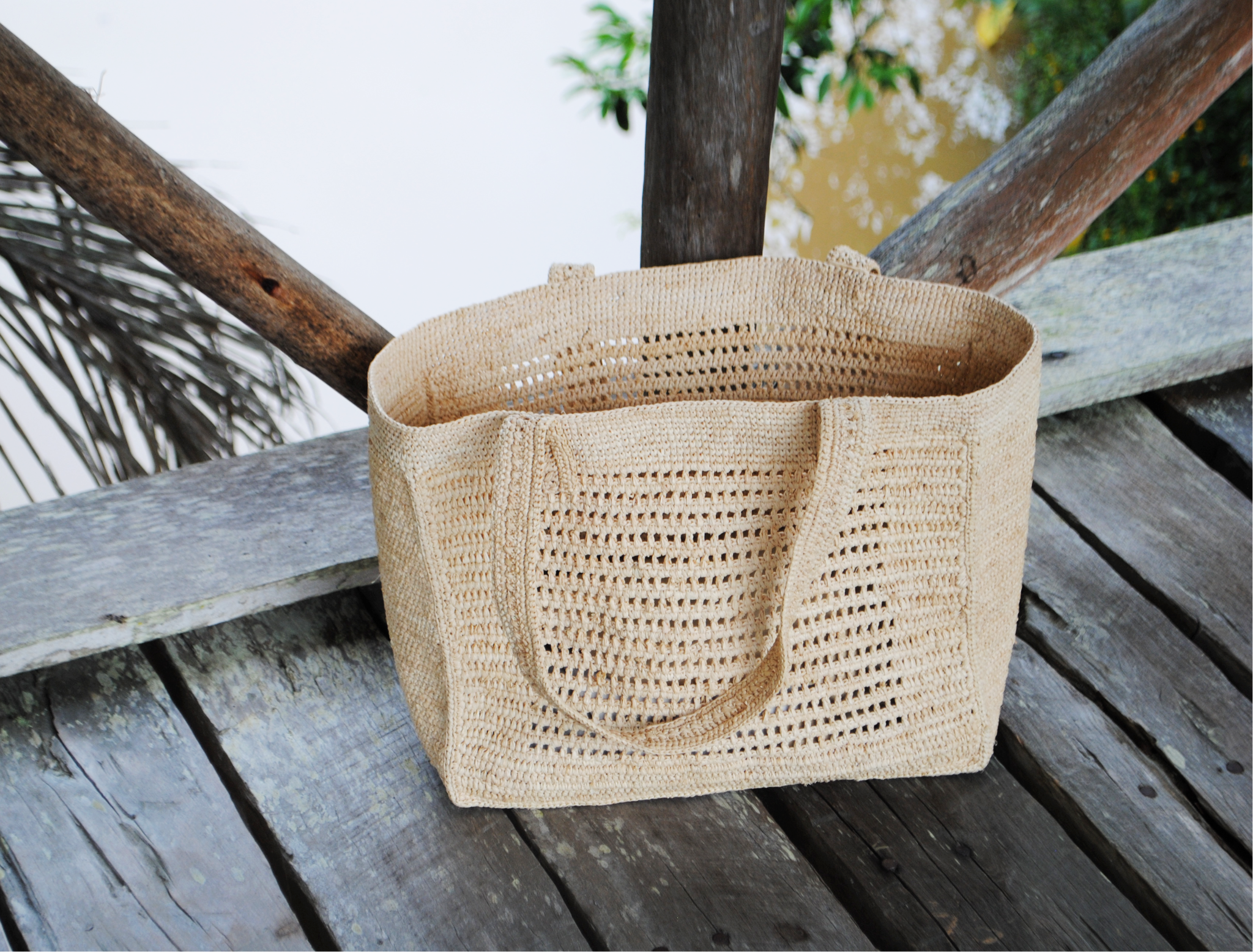 Sac en raphia artisanal Tsingy - vue de profil