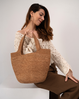 Panier en raphia, Mareva thé foncé