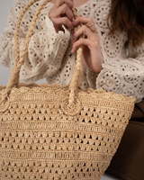 Sac en raphia Moon, taille M