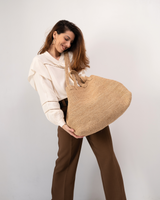 Sac en raphia Bossy thé clair