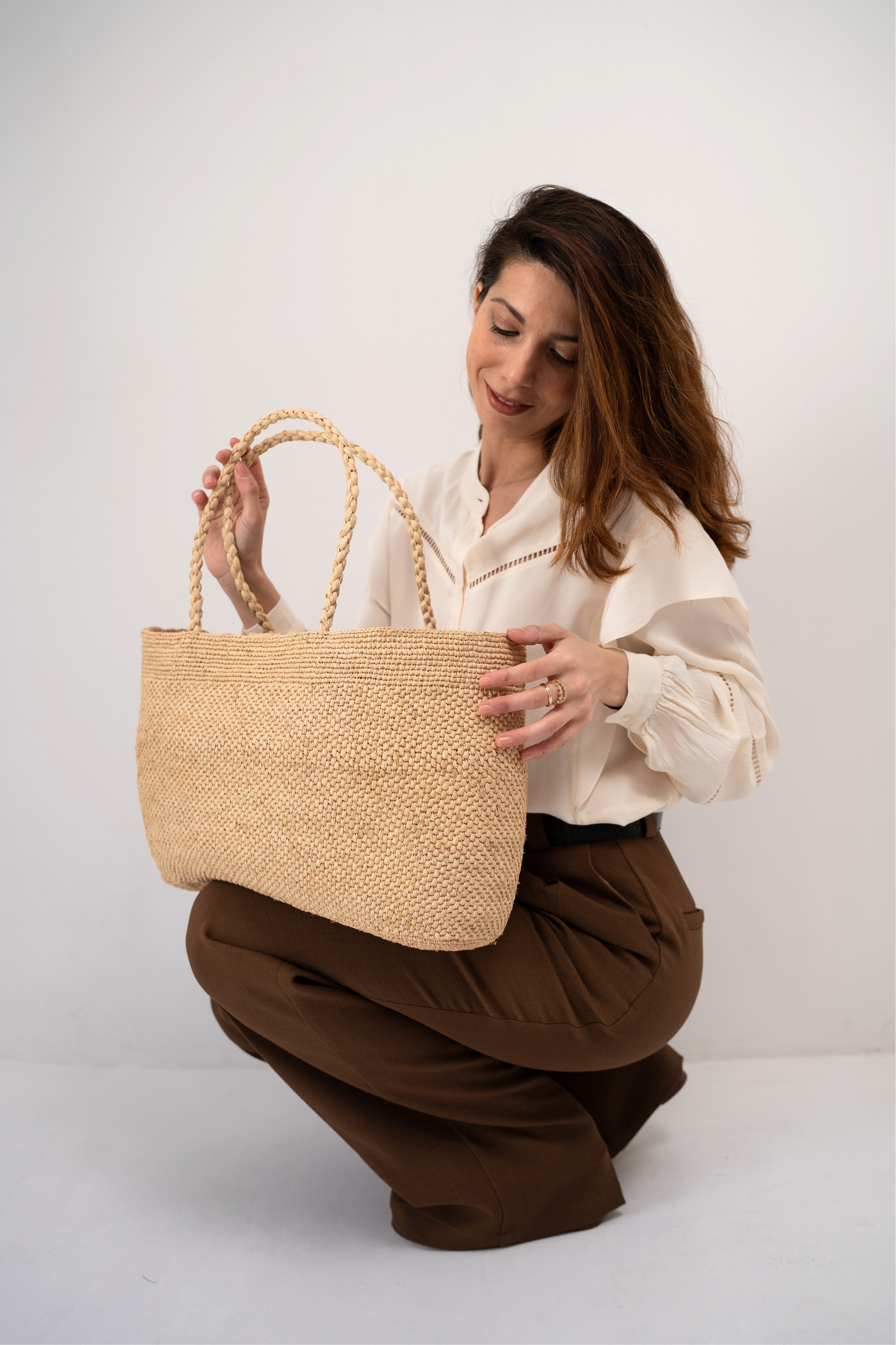Panier en raphia, Maeva