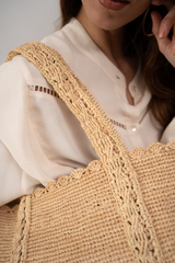 Panier en raphia, Mia thé clair