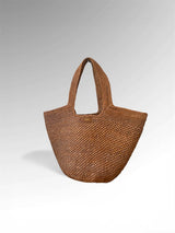 Panier en raphia, Mareva thé foncé - Maud Nakà Paris - Sac porté épaule