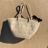 Sac en raphia Moon, taille M - Maud Nakà Paris - Sac porté épaule